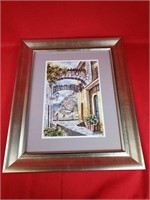 Framed Watercolor of Positano, Italy