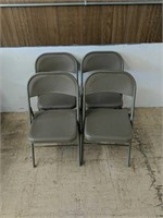 Four Cosco Commercial Steel Chairs