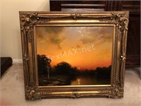 Framed Oil Painting by AD Greer