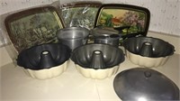 Bundt pans trays and double boiler