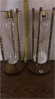Round brass hourglasses