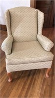 Wing back chair Baroque pattern