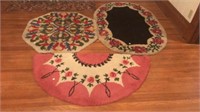 Odd Shaped Handmade Latch-hook rugs