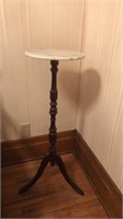 Wooden Plant Stand w/ Marble Top