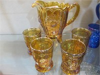 5 PC MERRIGOLD SUNFLOWER DRINK SET