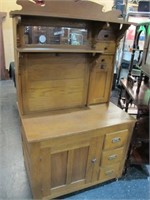 RARE BAKERS CABINET LIFT TOP CIR 1890`S - 1910`S