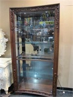 HENREDON LARGE DISPLAY CASE OAK IN EST $4000+