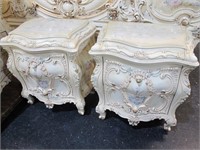 FRENCH WHITE NIGHT STANDS POS