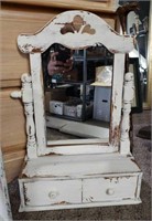Vintage Vanity Swivel Mirror w/Drawers