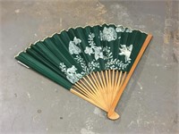 large hand painted wall fan
