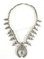 Navajo Sterling Silver & Turquoise Necklace