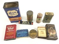 Collection Of (10) Vintage Collectors Tins