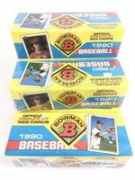 (6) Bowman 1990 Baseball Complete Sets