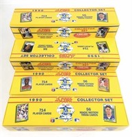 (7) Boxes Of 1990 Score Base Ball Box Sets