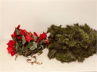 Christmas Greenery  & Poinsettias