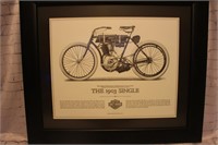 Framed Harley Print The 1903 Single