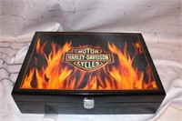 Harley Davidson Poker Chip box and chips