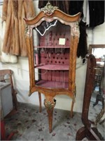 Victorian Era Bow Front Curio Cabinet
