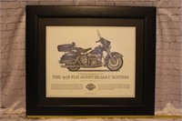 Framed Harley Print 1978 FLH