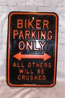 Biker Parking only sign
