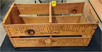 Vintage Derby Brand Wooden Fruit Crate with Label