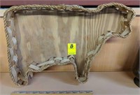 Wooden Decorative "Cow" Shaped Serving Basket