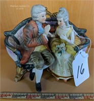 Royal Crown Decorative Ceramic Man & Woman sitting