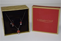 Coldwater Creek Sterling Necklace and Earrings