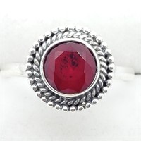 S/Sil Ruby Ring