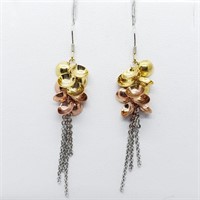 $150   Yellow & Rose Gold Plated S/Silver Earrings