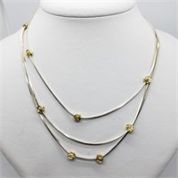 $250 S/Sil Tripple-Line ~15Gms Necklace