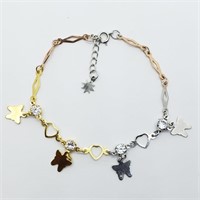$200  Yellow & Rose Gold Plated S/Silver Bracelet