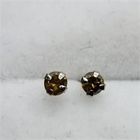 $400 14K Vivid Yellow Diamonds 0.04Ct Earrings