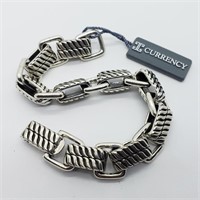 $500 S/Silver Men's 65Gms "Currency" Bracelet