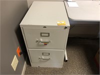 Pair of Hon 2-drawer metal filing cabinets