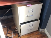 Legal size, two drawer metail file cabinet