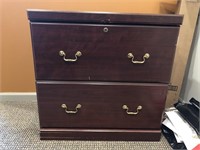 2 drawer cherry color file cabinet