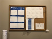 cork board and re-usable calendar