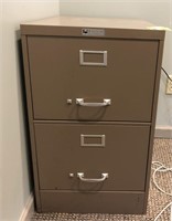 Two drawer metal, legal sized file cabinet