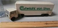 VINTAGE STEEL TOY TRUCK & TRAILER