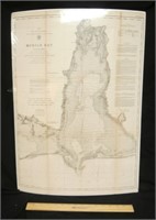 LATE 1800'S MAP OF MOBILE BAY ALABAMA
