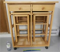 MODERN FOLDING CART & STOOLS - SPACE SAVER