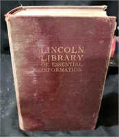 Vintage 1928 Lincoln Library Of Essential