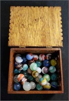 Variety of Marbles in a Box