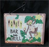 Metal "Monkey" Sign