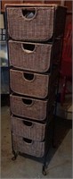 Wrought Iron/Wicker Organizer