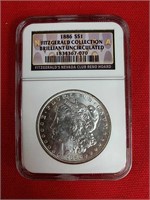 1886 Brilliant Uncirculated Morgan Silver Dollar