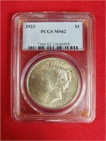 MS62 1923 Peace Dollar
