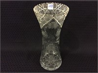Ornate Cut Crystal Vase (One Minor