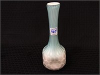 Blue & White Cased Glass Vase